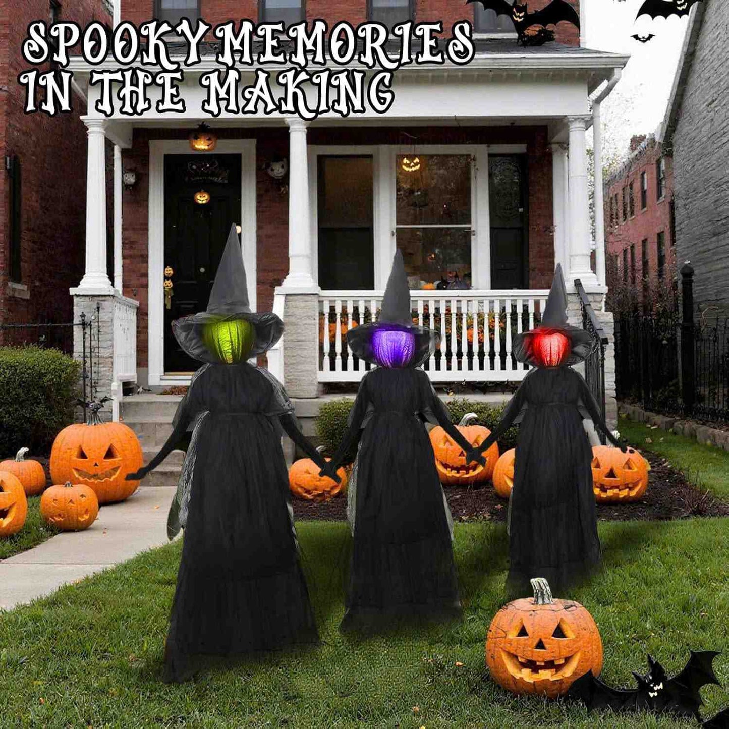Lighted Halloween Witch Stake – Halloween Witches Decor with Sound, Safe Material and Easy Installation & Use