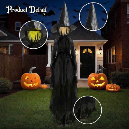 Lighted Halloween Witch Stake – Halloween Witches Decor with Sound, Safe Material and Easy Installation & Use