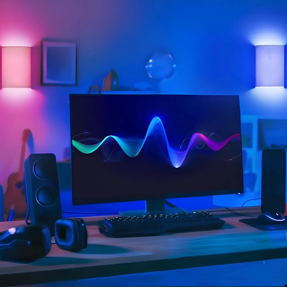 Linen Glow Wall Light – Dimmable Rechargeable LED Light with Remote Control and 13 Color Options 7