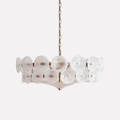 Vintage Golden Glass Pendant Light Fixture