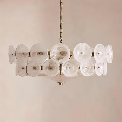Vintage Golden Glass Pendant Light Fixture