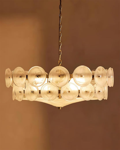 Vintage Golden Glass Pendant Light Fixture