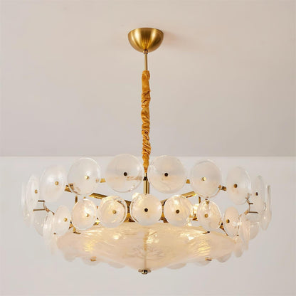 Vintage Golden Glass Pendant Light Fixture