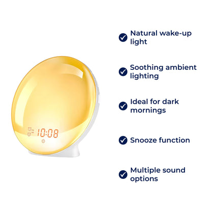Wake Up Light Alarm Clock with Gentle Morning Simulation