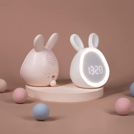 Fun Children's Bunny Night Light Alarm Clock - Pexav
