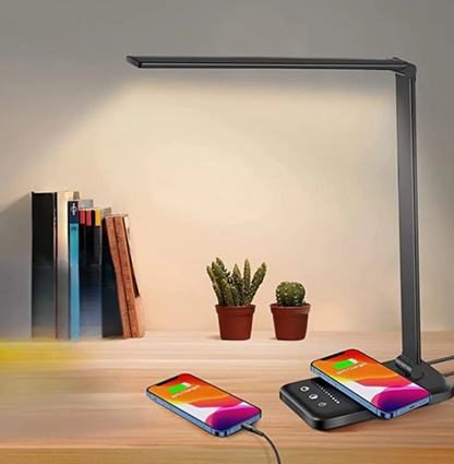 Modern Dimmable Desk Lamp with USB Charger - Pexav
