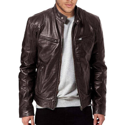 Classic Motorcycle Faux Leather Jacket