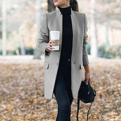 Petite Stand Collar Blazer Jacket