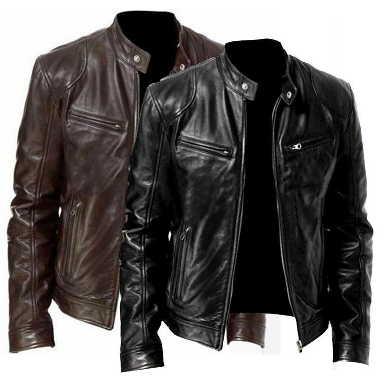 Classic Motorcycle Faux Leather Jacket