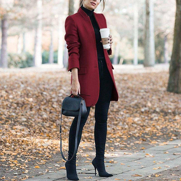 Petite Stand Collar Blazer Jacket
