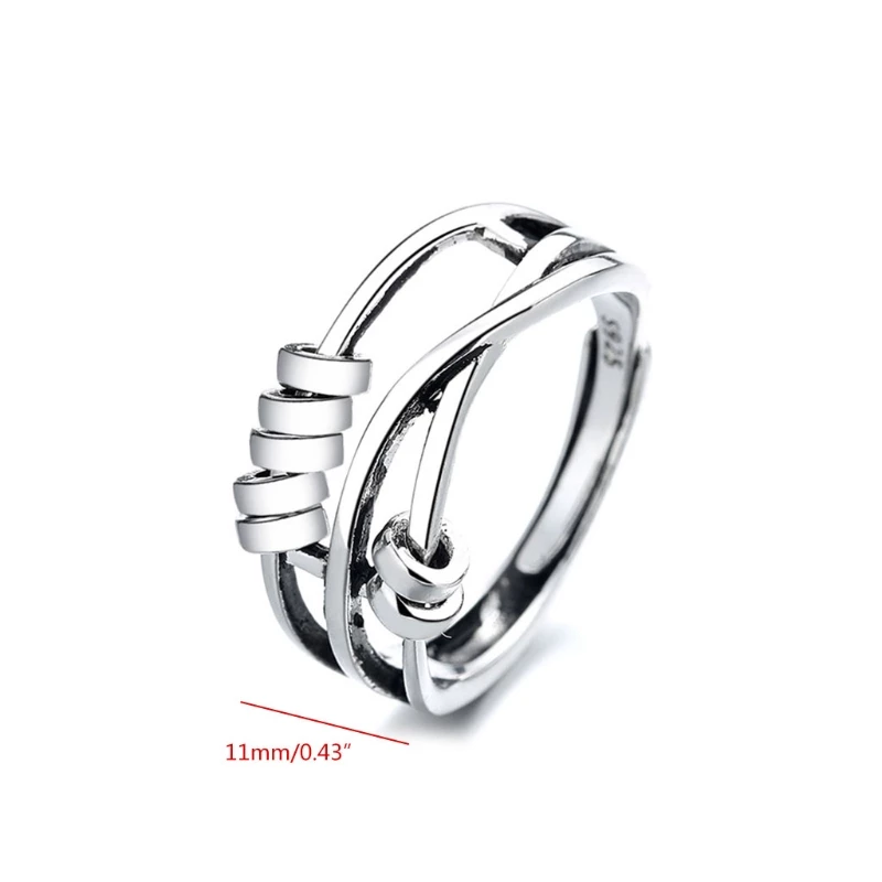 Soothing Silver Fidget Spinner Ring