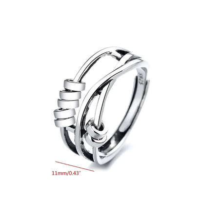 Soothing Silver Fidget Spinner Ring