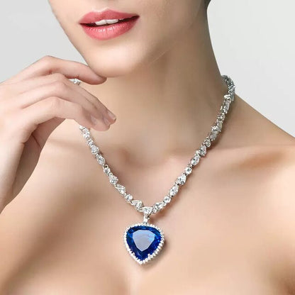 Sparkling Silver Love Pendant Necklace