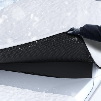 Magnetic Car Cover for All Seasons - Durable Oxford Fabric Windshield Protector, Universal Fit 258x114cm 3