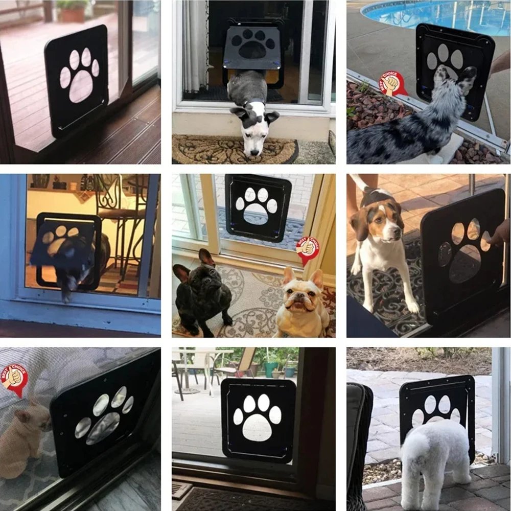 Magnetic Locking Cat and Dog Door with ABS Flap for Cats & Small Dogs, Easy Installation, Scratch Resistant