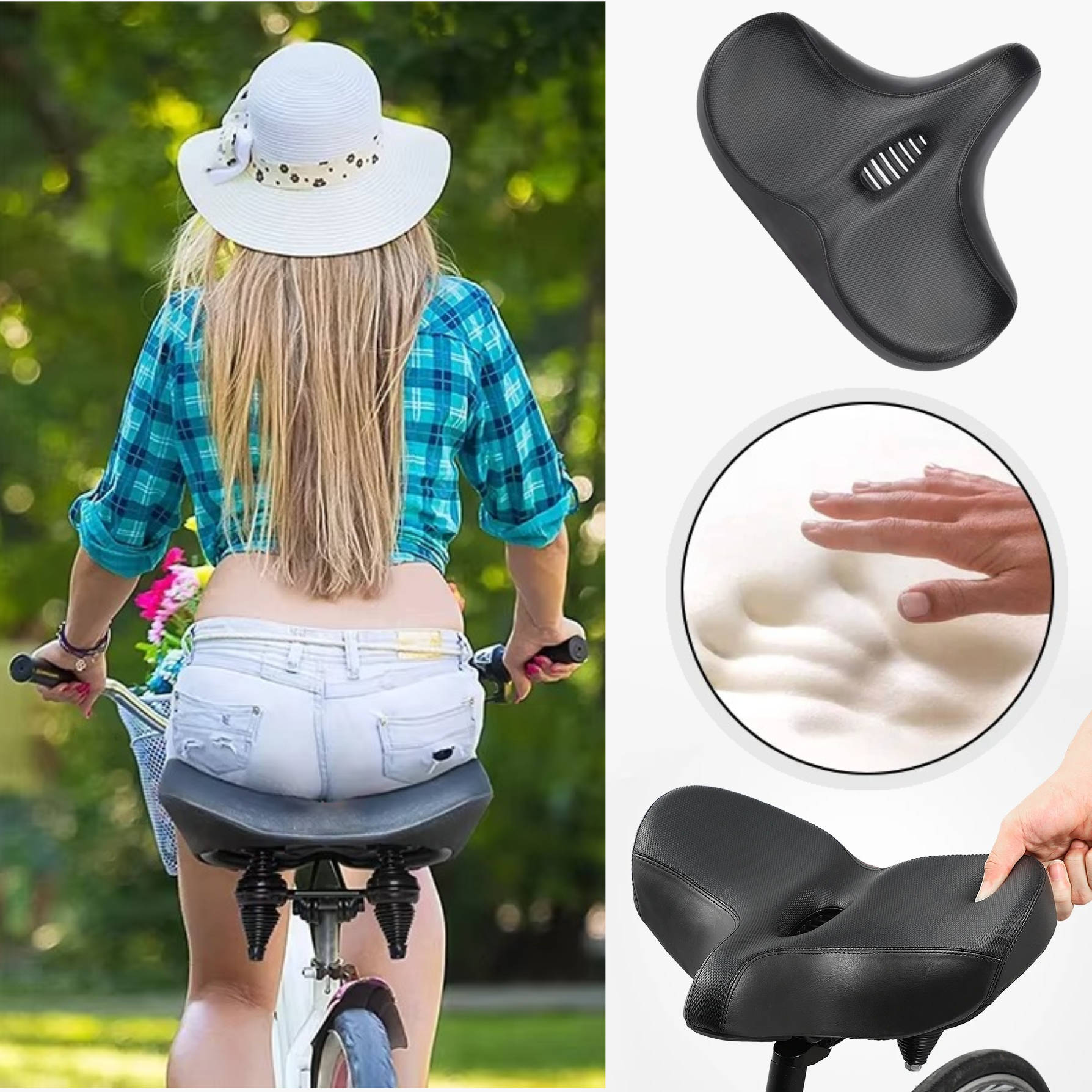 Ultra Cushioned Cycling Seat For Men - Pexav