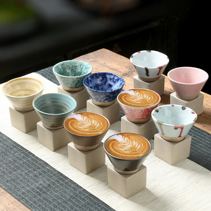 Traditional Japanese Style Coffee Mug Set - Pexav