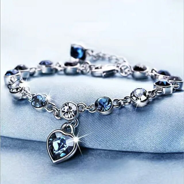 Sparkling Sea Crystal Jewelry Bracelet - Pexav