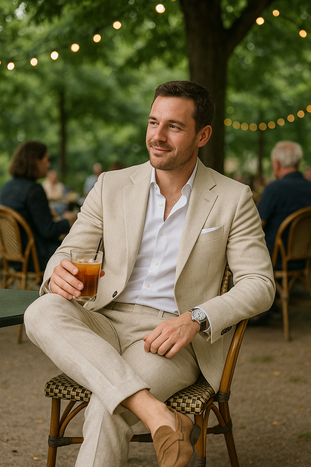 Cool Men's Linen Slim Fit Summer Suit Set