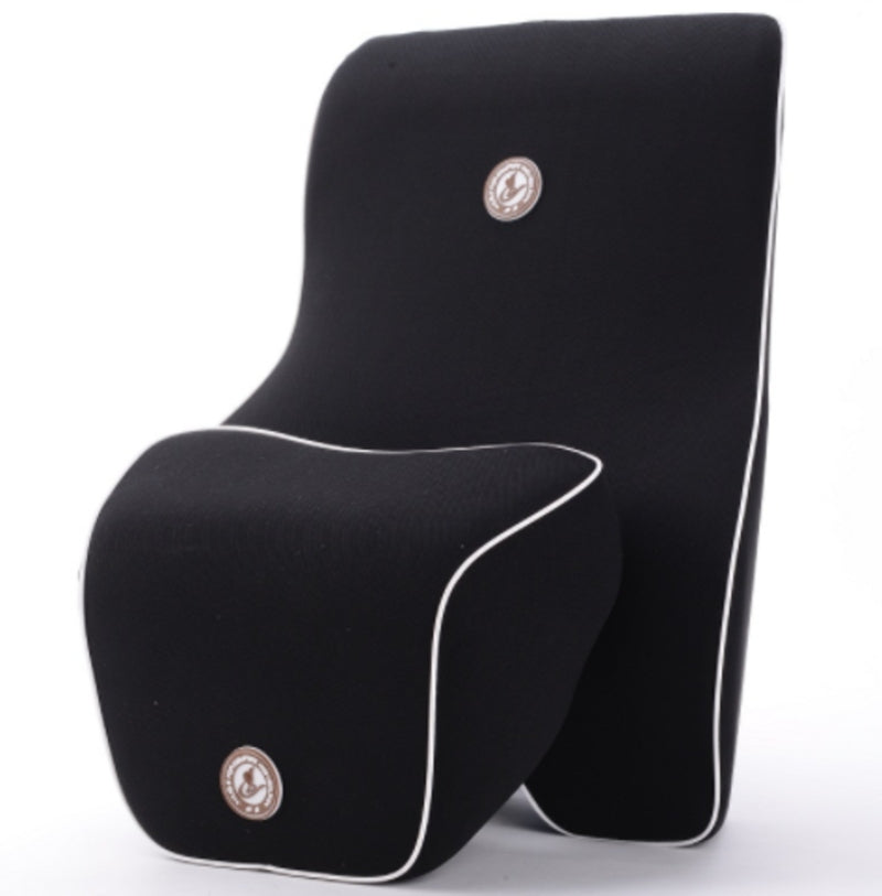Memory Foam Car Seat Lumbar and Neck Pillow Set