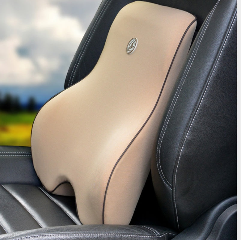 Memory Foam Car Seat Lumbar and Neck Pillow Set