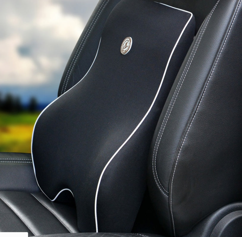 Memory Foam Car Seat Lumbar and Neck Pillow Set