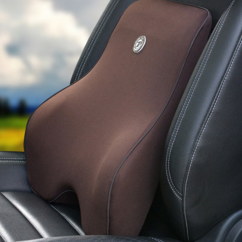 Memory Foam Car Seat Lumbar and Neck Pillow Set