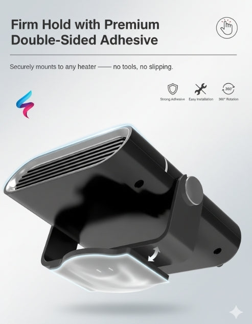 Compact 4-in-1 Car Heater Fan