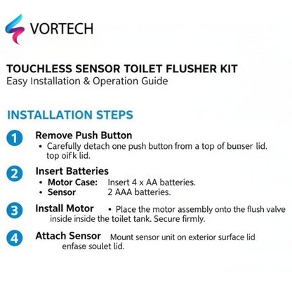 Automatic Hands-Free Toilet Flush Sensor