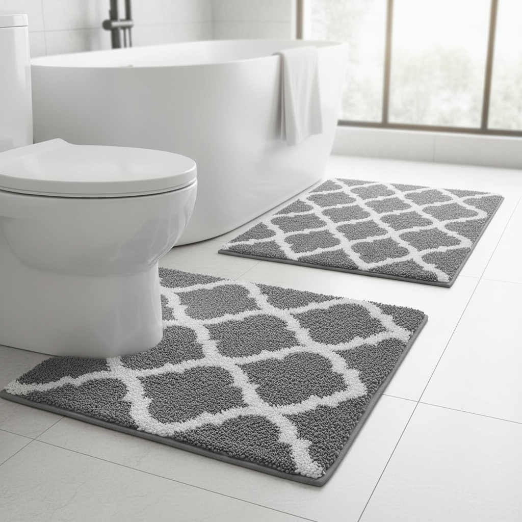 Soft Plush Bathroom Mat Set - Pexav