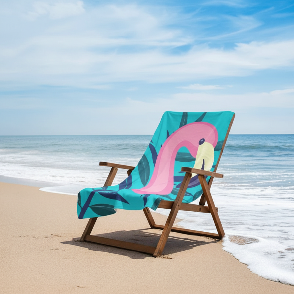 Colorful Pink Beach Towel - Pexav