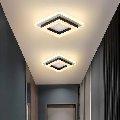 Modern Creative Square Ring Ceiling Lamp