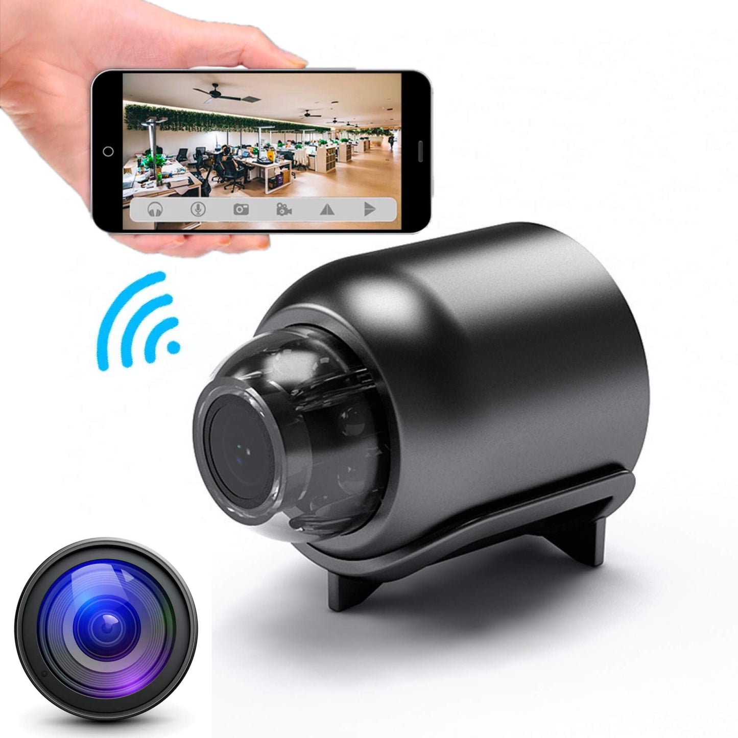 Small Wi-Fi Camera with Wide Angle Lens & Mobile Control - Pexav