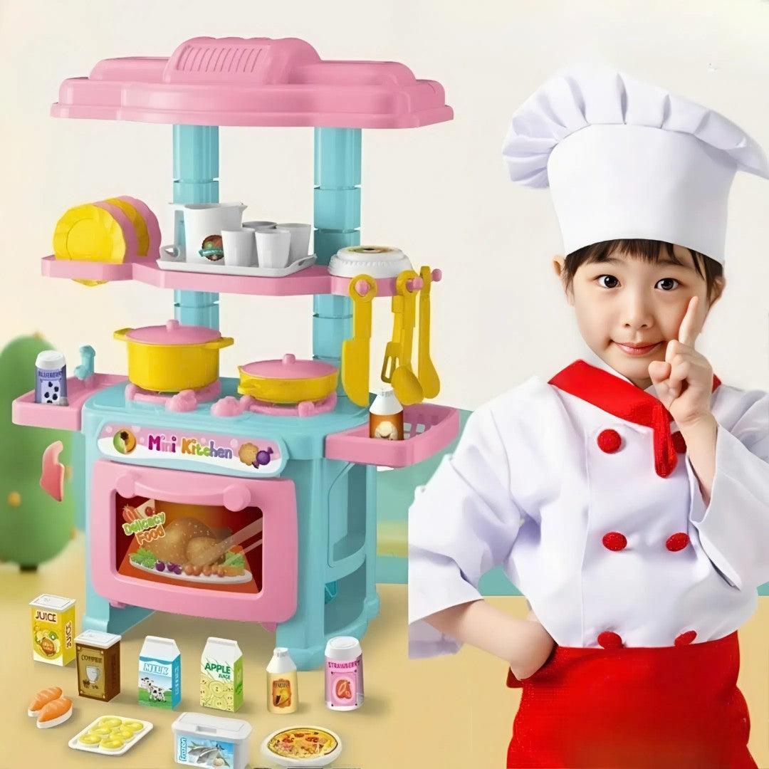 Fun Kids Play Kitchen Set with 48 Pieces - Pexav