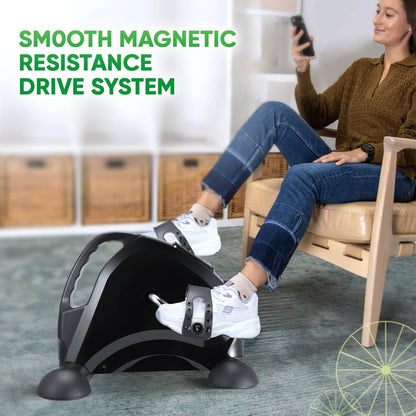 Mini Under-Desk Pedal Exerciser – Quiet Indoor Cycle Machine for Arms and Legs Workout, Perfect for Home Fitness and Office Use