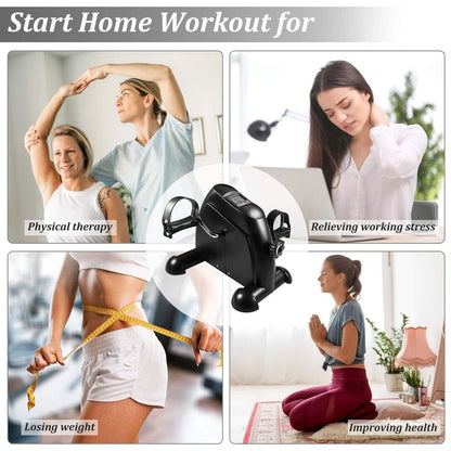 Mini Under-Desk Pedal Exerciser – Quiet Indoor Cycle Machine for Arms and Legs Workout, Perfect for Home Fitness and Office Use