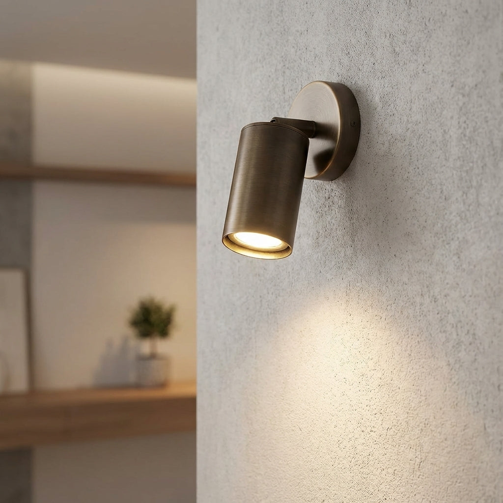 Simple Black Cylinder Wall Light - Pexav