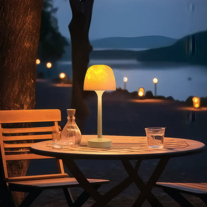 Minimalist Mushroom Table Lamp with Water Ripple Projection – Indoor LED Bedside Lamp for Bedroom and Creative Spaces 7