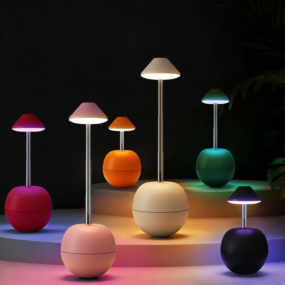 Minimalist Rechargeable LED Table Lamp - Adjustable Height Cordless Bedside Lamp for Modern Nightstands and Desks 1