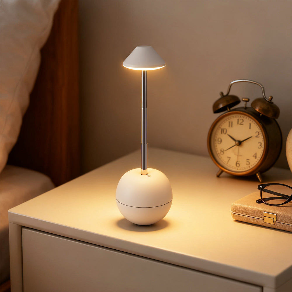 Minimalist Rechargeable LED Table Lamp - Adjustable Height Cordless Bedside Lamp for Modern Nightstands and Desks 4