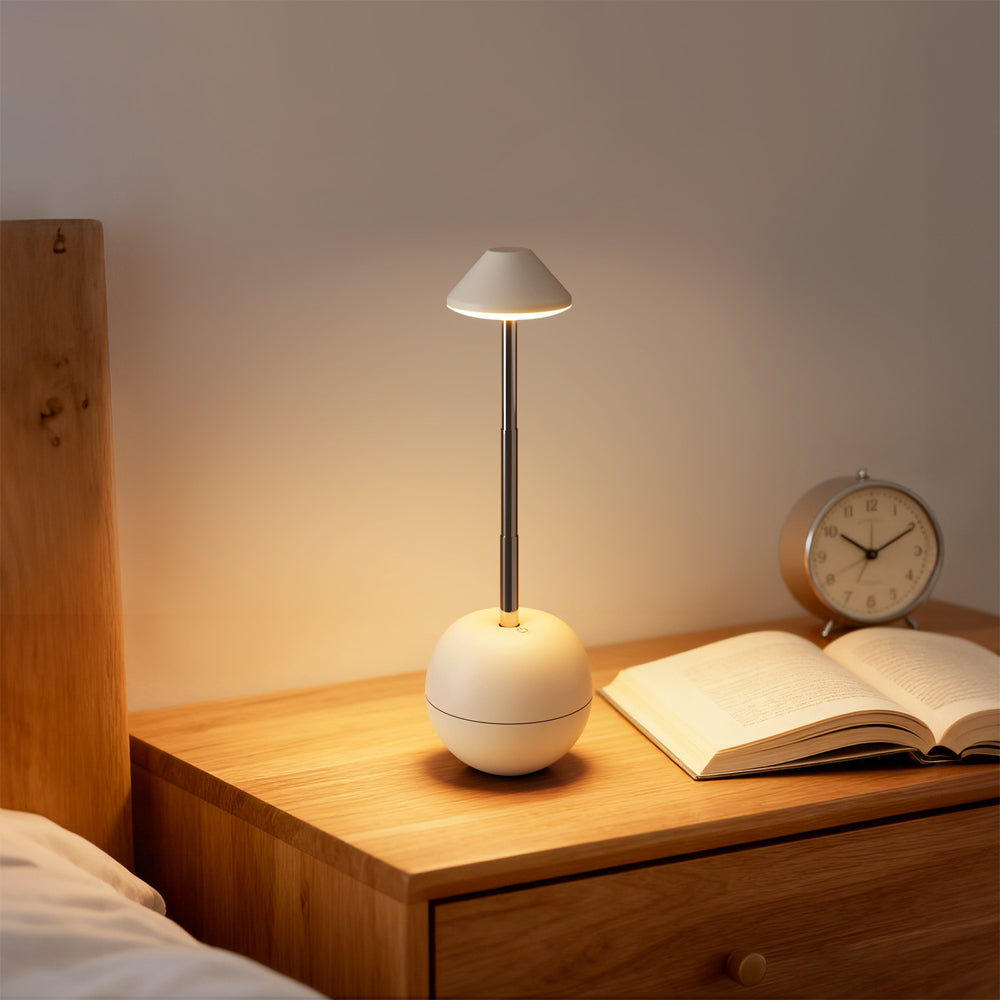 Minimalist Rechargeable LED Table Lamp - Adjustable Height Cordless Bedside Lamp for Modern Nightstands and Desks 6