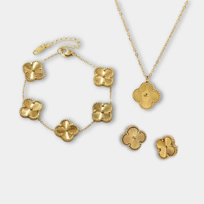 Simple Classic Accessories Necklace Bracelet Earrings Set