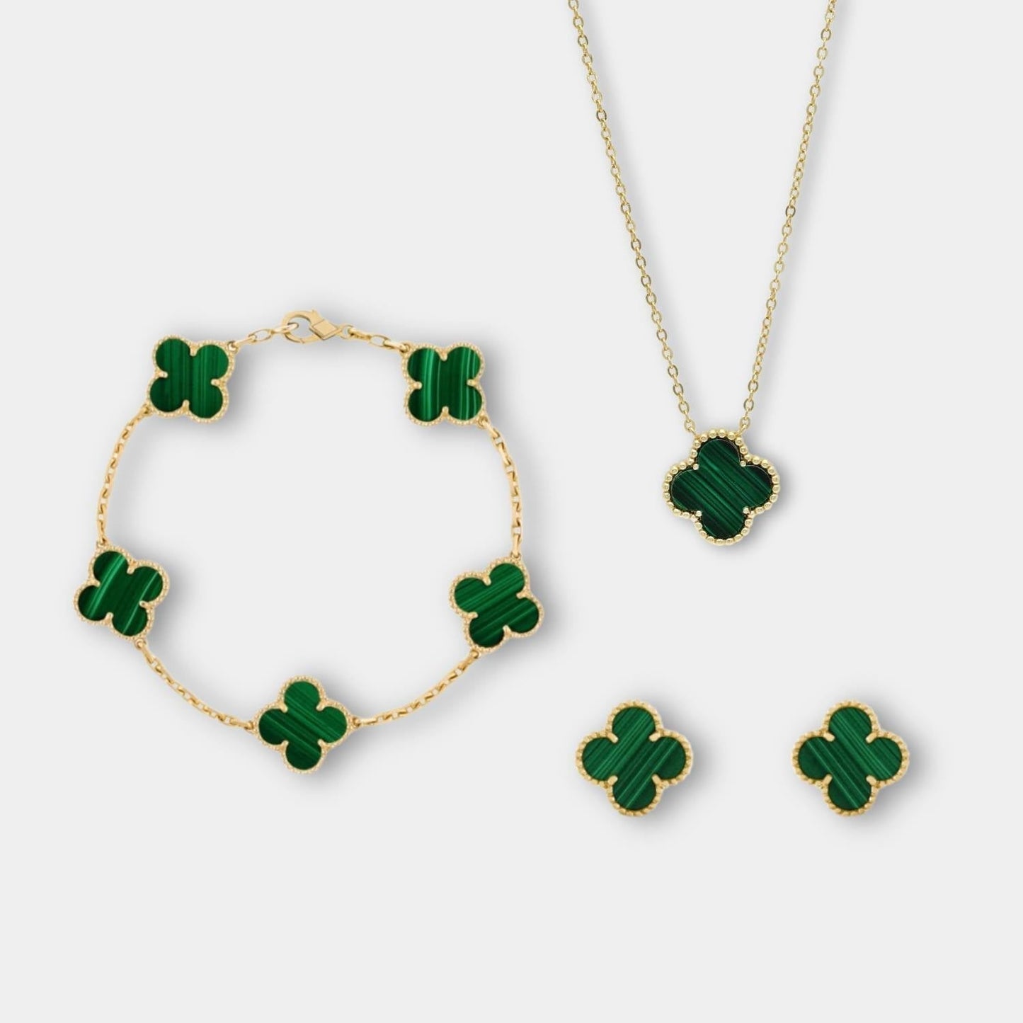 Simple Classic Accessories Necklace Bracelet Earrings Set