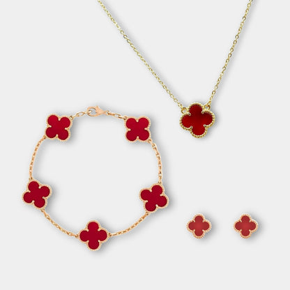 Simple Classic Accessories Necklace Bracelet Earrings Set - Pexav
