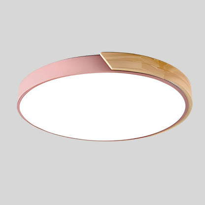 Simple White LED Ceiling Fixture Flush Mount Light