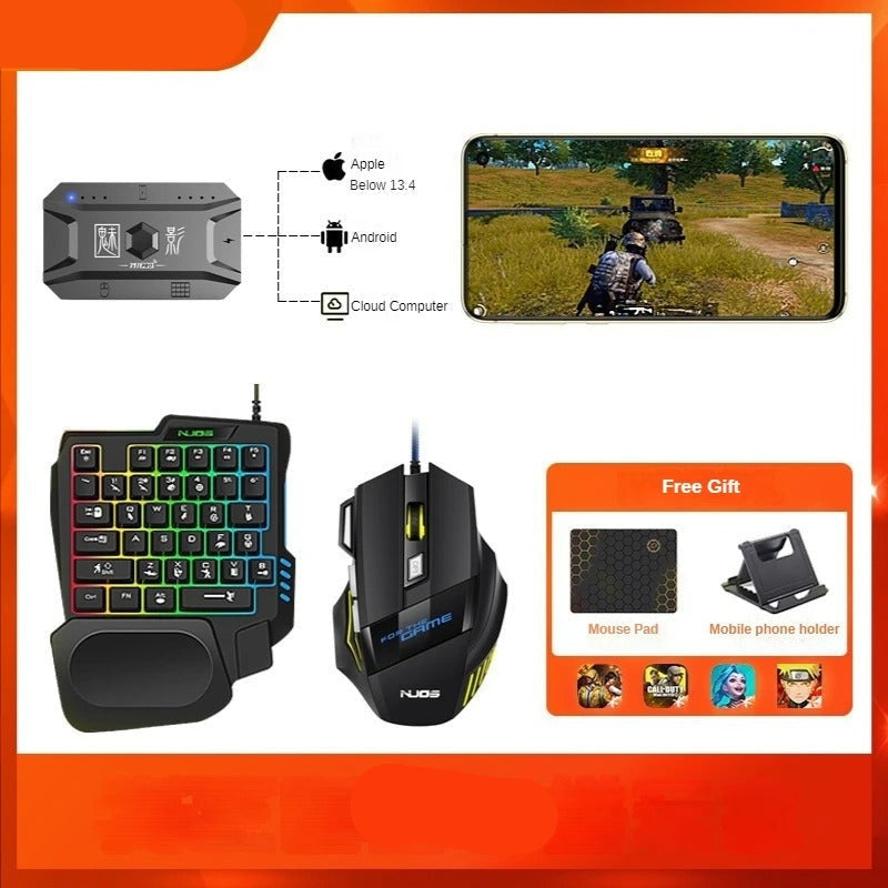 Wireless Gaming Keyboard Mouse Bluetooth Adapter
