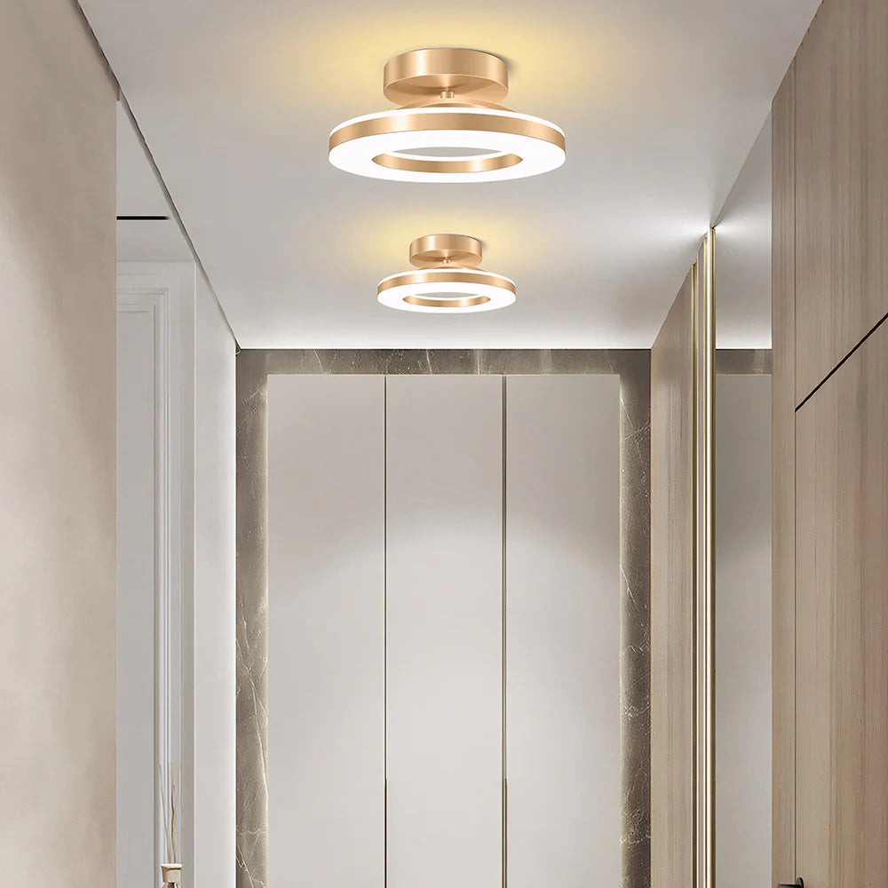 Elegant Metal Round Ceiling Lamp - Pexav