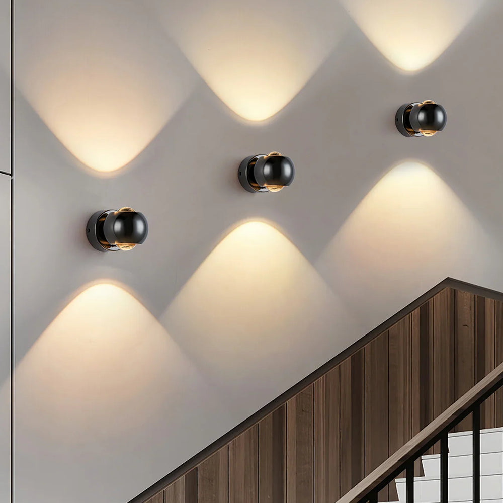 Modern 350° Rotating LED Wall Light - Adjustable Minimalist Wall Lamp for Indoor and Outdoor Use 7