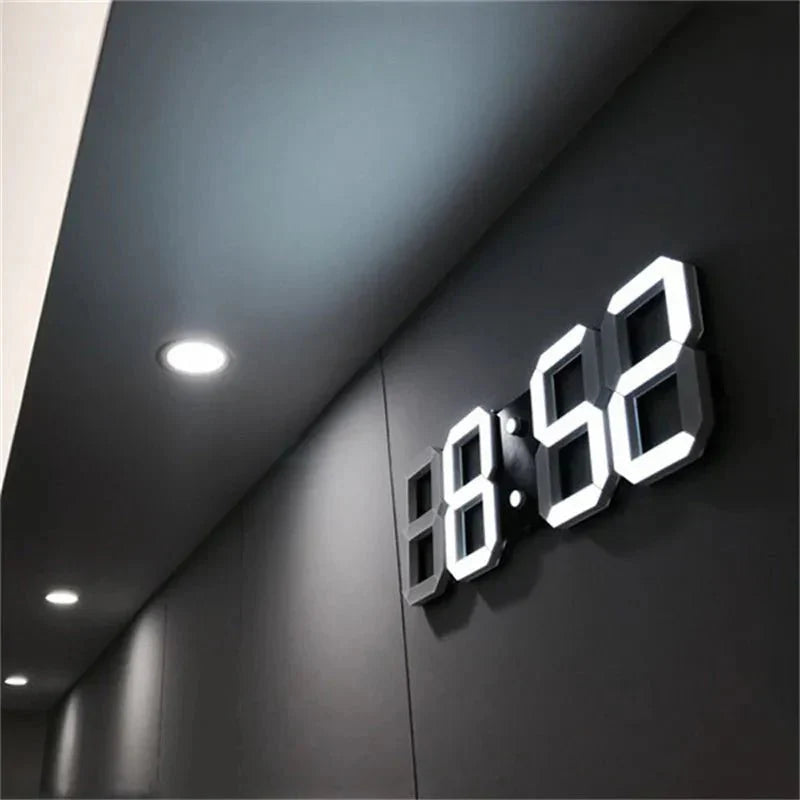 Contemporary LED Wall Clock with Adjustable Brightness - Pexav