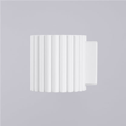 Two white rectangular panels on a light gray background